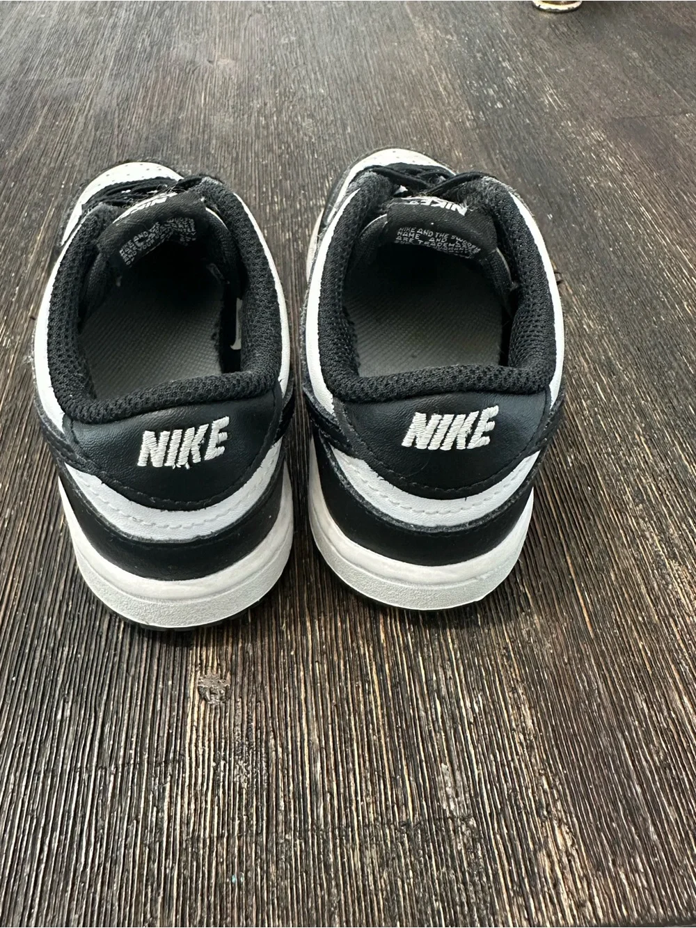 Nike Kids Black and White Low-Top Sneakers